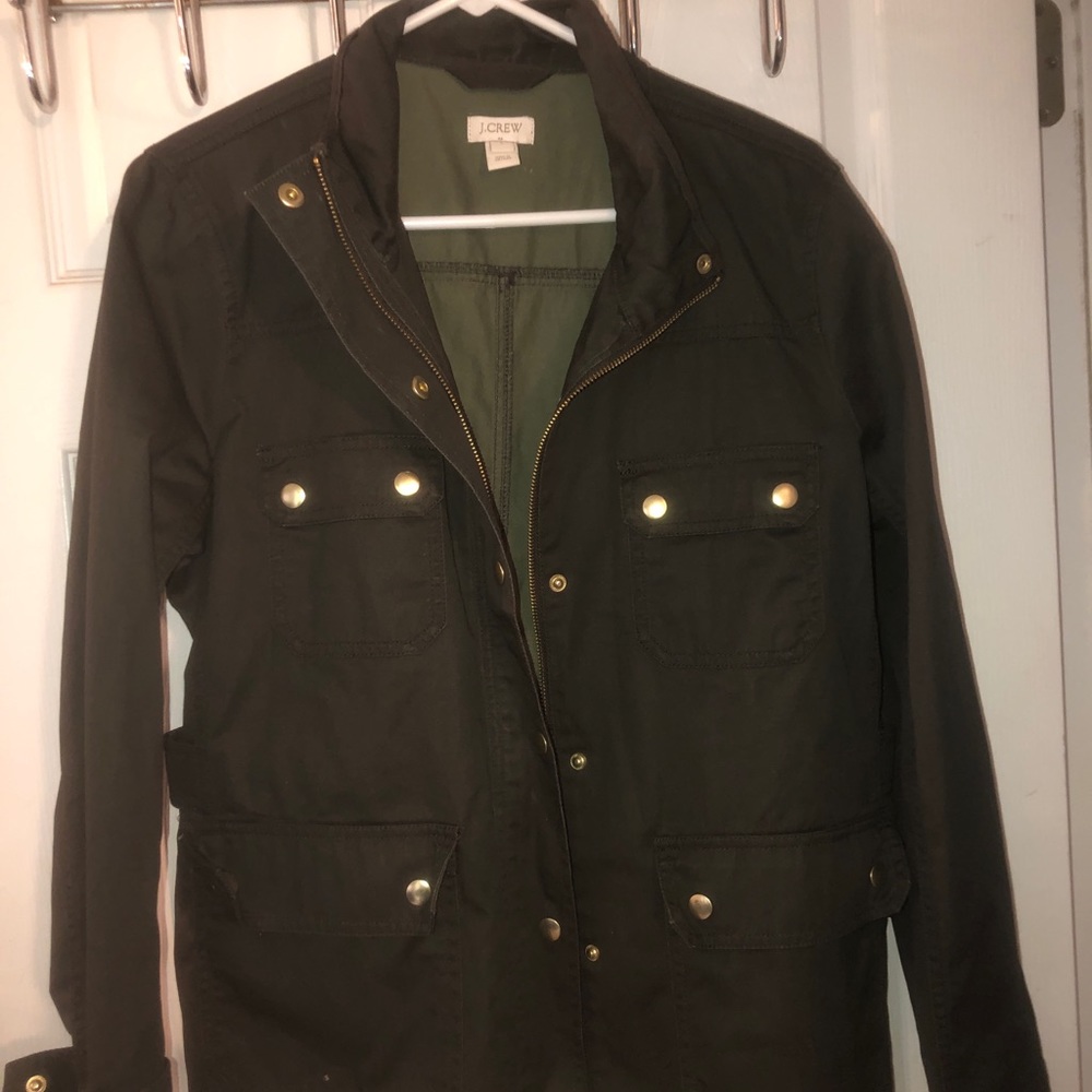 Green J Crew Utility Jacket